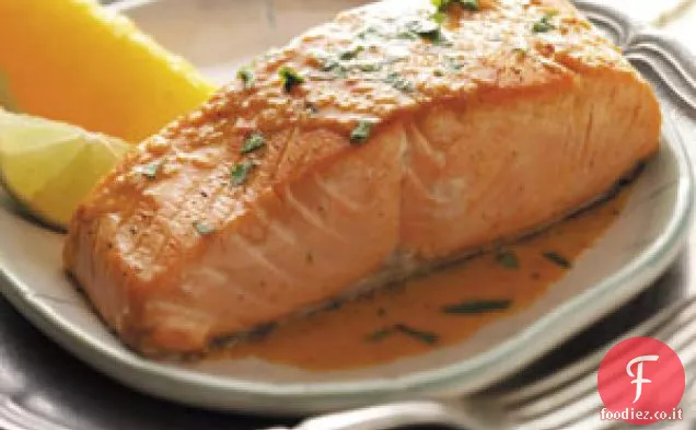 Salmone con Vinaigrette all'arancia