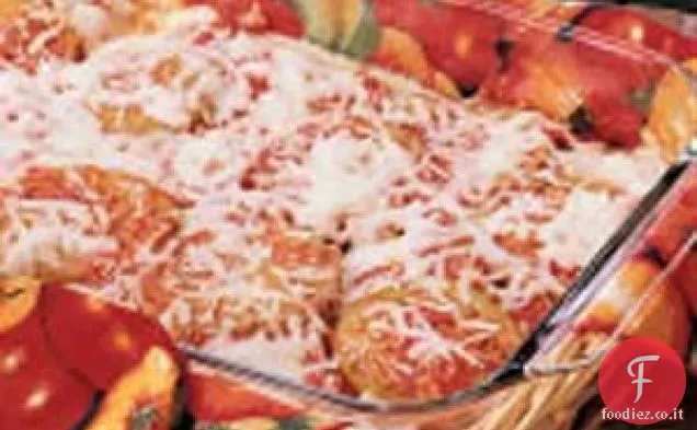 Lasagna di pomodoro verde fritto