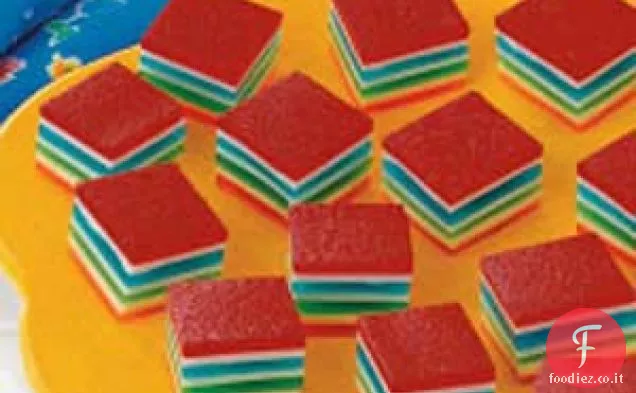 Cubetti di gelatina arcobaleno