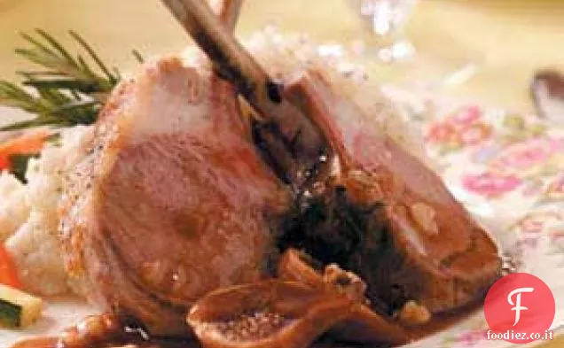 Cremagliera di agnello con fichi