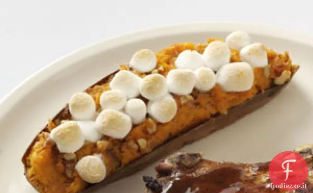 Patate dolci condite con marshmallow