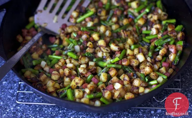 Asparagi di primavera Pancetta Hash