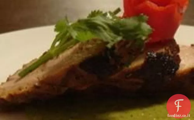 Maiale peruviano con salsa di avocado e peperoncino