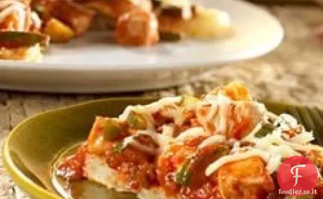 Picante di pollo con frittella di patate