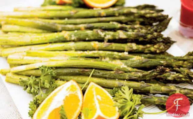 Asparagi arrostiti con salsa al limone di Digione