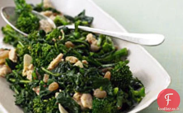 Broccoli Rabe Soffriggere con salsiccia di pollo