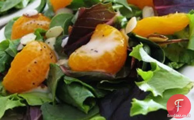 Insalata di spinaci con condimento di semi di papavero