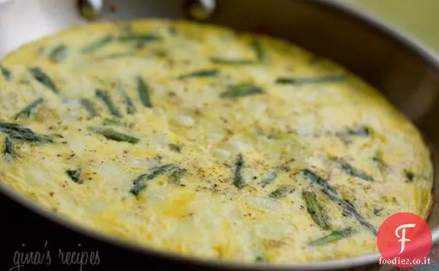Frittata di asparagi e formaggio svizzero