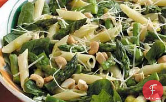 Insalata calda di asparagi e spinaci