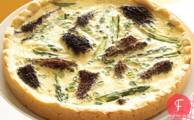 Quiche di asparagi e spugnole