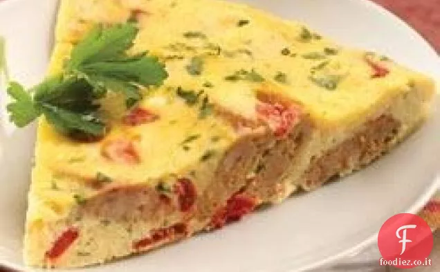 al fresco Pepe Arrosto e Salsiccia di pollo di Asiago Frittata