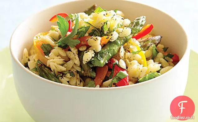 Orzo con Peperoni e Asparagi