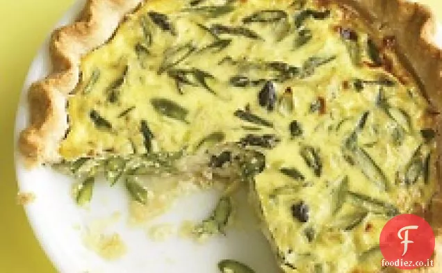 Quiche di asparagi, porri e Gruyère