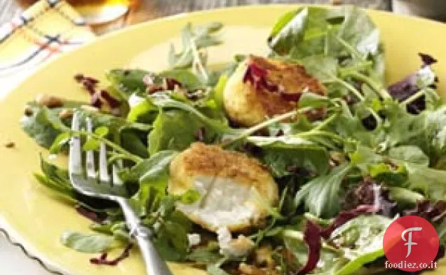 Insalata di pecan al miele e formaggio di capra