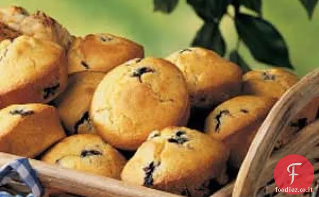 Muffin di farina di mais al mirtillo