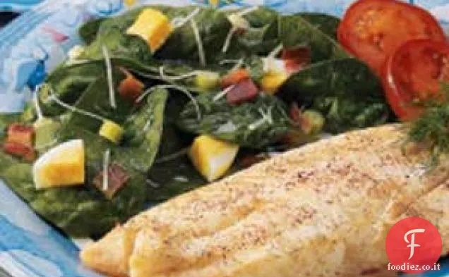 Semplice insalata di spinaci italiani