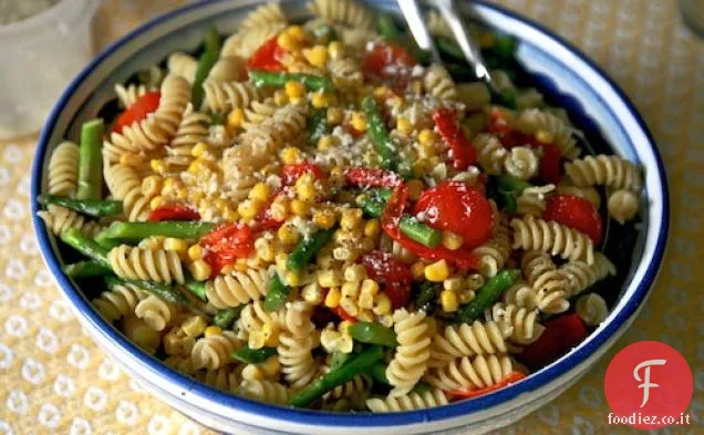 Cena stasera: Pasta con Mais, Pomodoro e asparagi