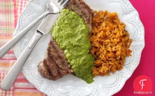 Steakhouse Strip Bistecche con Chimichurri