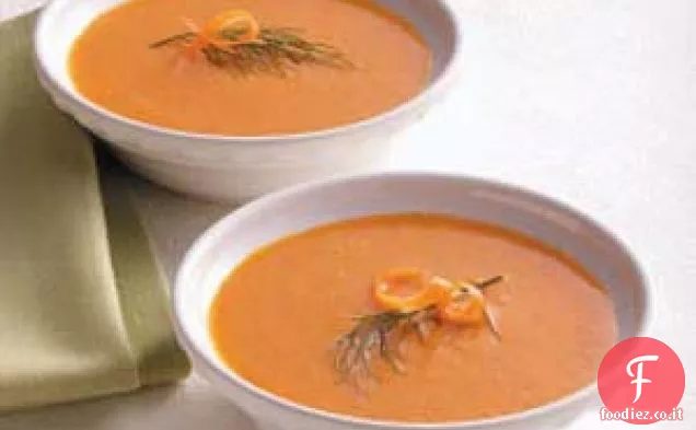 Zuppa di carote al pepe rosso