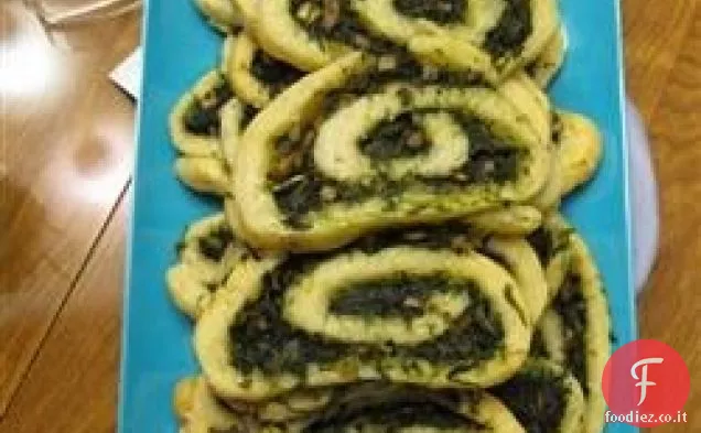 Girandole di spinaci e funghi