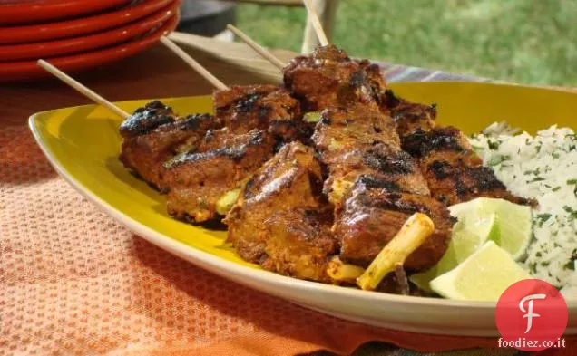 Spiedini di agnello alla griglia in stile Tandoori
