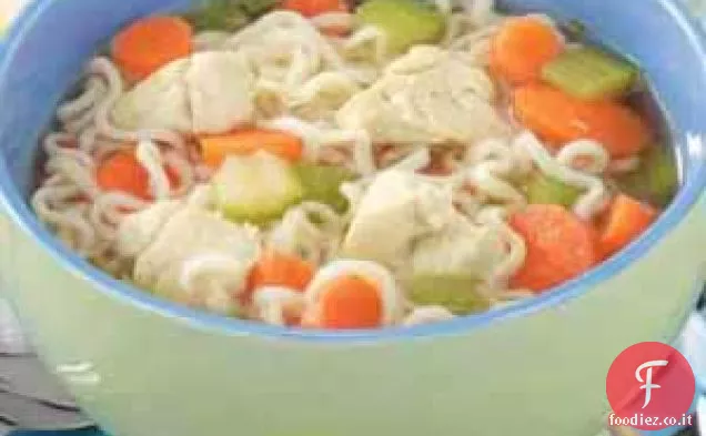Una gran quantità di zuppa di Noodles