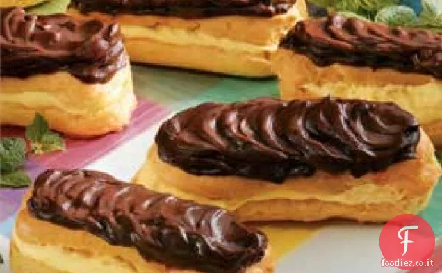 Eclairs al cioccolato senza zucchero