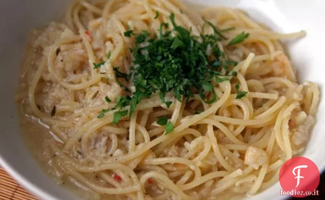 Cena stasera: Spaghetti con Timo - Cile Purea di sedano rapa