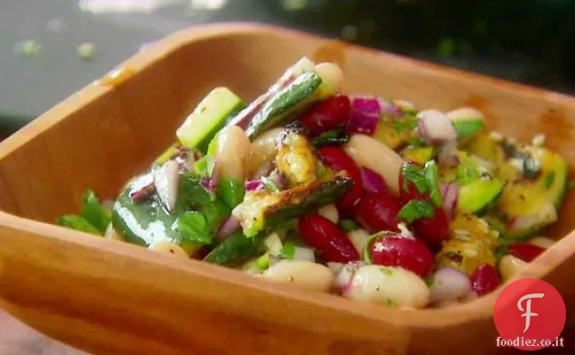 Insalata di zucchine e fagioli alla griglia