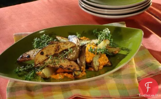 Bistecca alla griglia Patatine Fritte con Agrumi-Timo Aioli