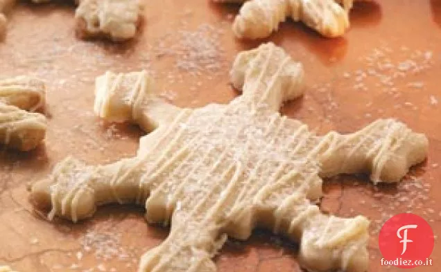 Biscotti glitterati del fiocco di neve
