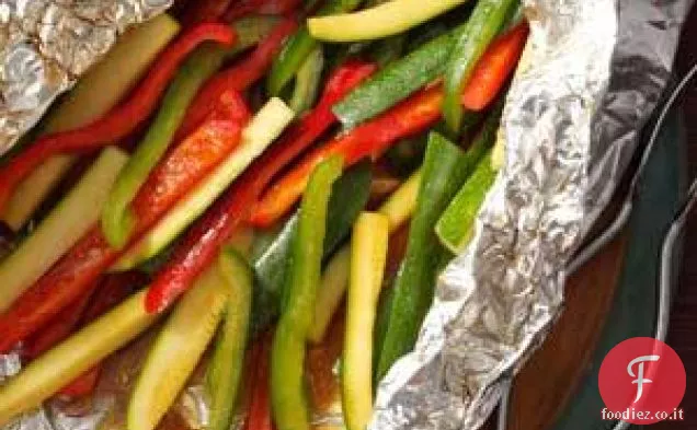 Peperoni e zucchine alla griglia