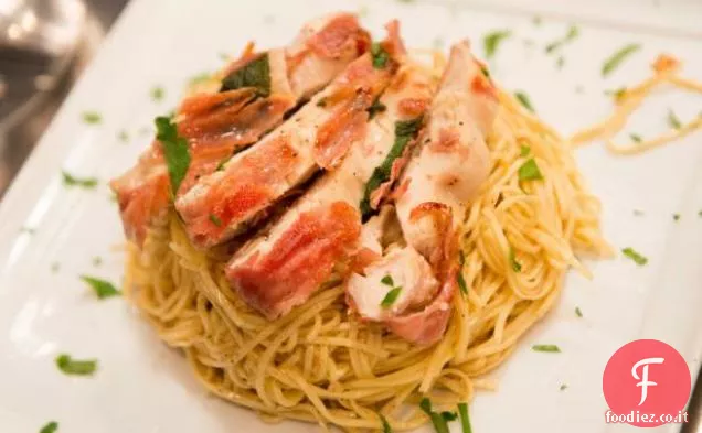 Saltimbocca di Pollo con Burro Marrone Capelli d'Angelo Pasta
