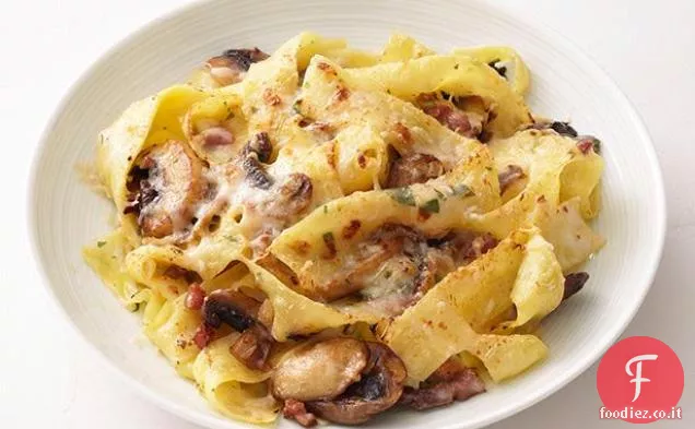 Pappardelle di funghi al formaggio