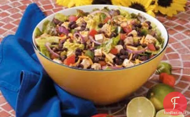 Insalata di pollo di fagioli neri