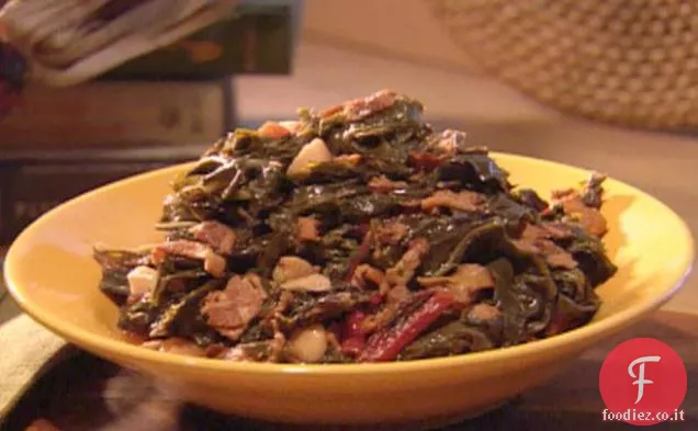 Verdure di cavolo brasato, senape e bietola rossa