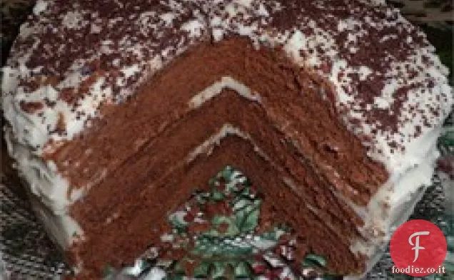 Torta al cioccolato Lizzie con ripieno di caramello