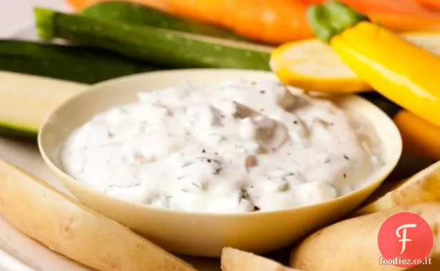 Crudite con Olive-Creme Fraiche Dip