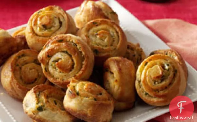 Spirali di pane all'aglio