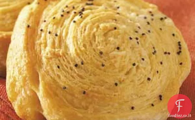 Spirali di semi di papavero all'aglio