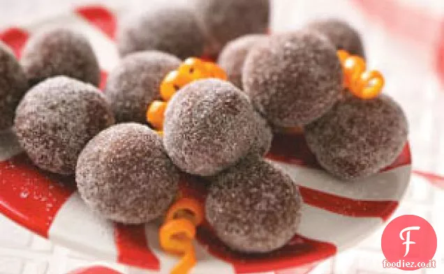 Tartufi al cioccolato Fondente all'arancia