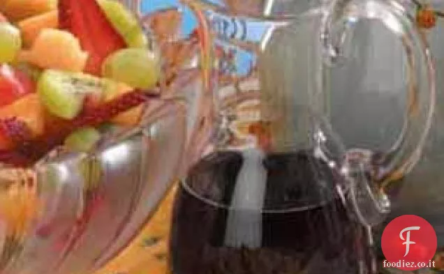 Condimento fresco di frutta al vino rosso