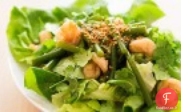 Insalata di Scape all'aglio con gamberetti