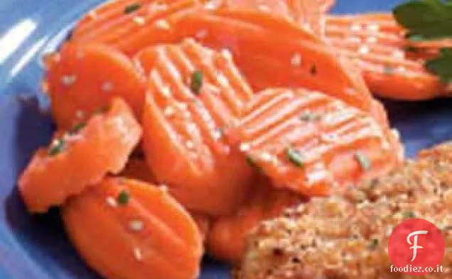 Fette di carota di sesamo