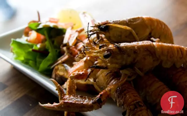 Peperoncino, aglio e lime Gamberi della baia di Dublino