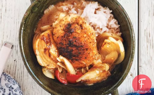Cosce di pollo brasate in aglio e vino bianco
