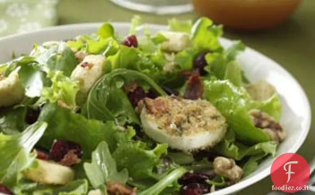 Insalata verde con formaggio di capra al forno