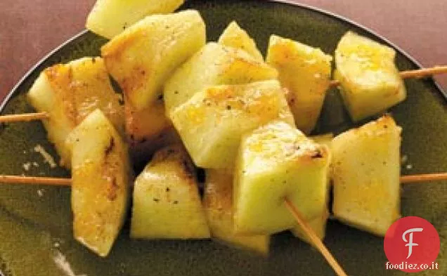 Melata alla griglia glassata allo zenzero