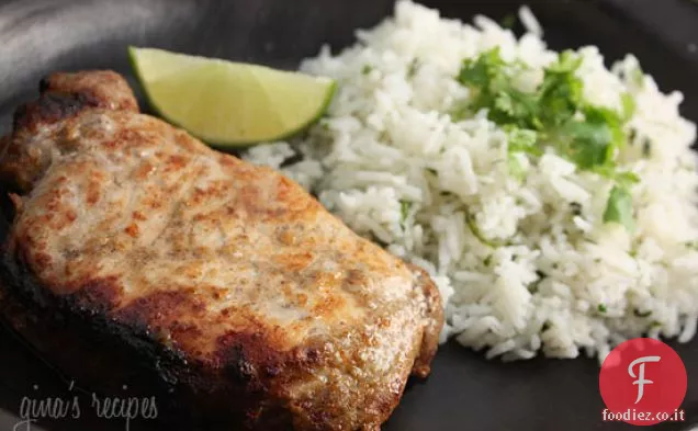 Aglio Lime Braciole di maiale marinate