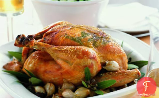 Pollo arrosto all'aglio